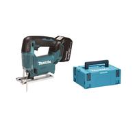 Makita - Sierra de calar a batería de 18 V, 2 baterías de iones de litio de 3,0 Ah, cargador DJV186SFJ