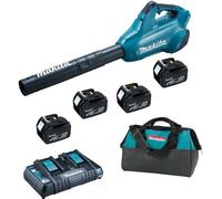 Makita - Soplador de hojas AKU de 18 V, 4 baterías 5,0 Ah LXT, cargador DUB362PT4X