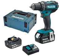 Makita - Taladro atornillador AKU 18V, 2x batería 3,0 Ah LXT, cargador DDF482RFJ