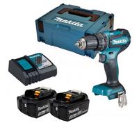 Makita - Taladro atornillador AKU de 18 V con atornillador de impacto, 2 baterías 3,0 Ah LXT, cargador DHP485RFJ