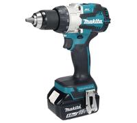 Makita - Taladro atornillador de impacto 18V, 2x batería 5,0 Ah, cargador DHP489RTJ