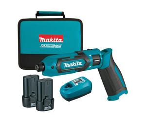 Makita TD022DSE Atornillador de impacto con cabezal angular 7,2V (azul/negro, 2x baterías Li-Ion 1,5Ah)