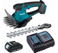 Makita - Tijeras cortacésped AKU 18V, 1x batería 1,5 Ah LXT, cargador DUM111SYX
