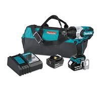 Makita XWT07T 5.0 Amp 18V LXT Litio-Ion Brushless Inalámbrico Alto Torque 3/4" Sq. Drive Impact Wrench Kit w/Friction Ring Yunque