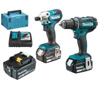 Makpac - Taladro Makita de arranque Kit combinado 18 V 3 x 5 0 Ah [DLX2339JX1]