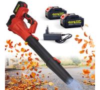 MAKTUL Soplador de Hojas Batería Potente y Ligero, Motor 6 Velocidades con 2 Baterías 8000mAh, Sopladora de Aire Jardín