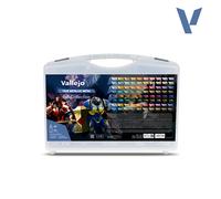Vallejo Maletín True Metallic Metal – 80 colores, 20 familias cromáticas, pinceles y figuras