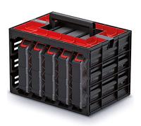 Kistenberg Maletín de herramientas 5 compartimentos con recipientes, asa ergonómica, cuerpo robusto
