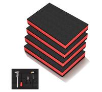 Maletín de herramientas con insertos de espuma, de 4 piezas, con dimensiones de 40 x 33 x 5 cm, para el almacenamiento de herramientas