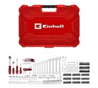 Maletín de herramientas Einhell, 233 piezas (incluye: llave de trinquete reversible, llaves de tubo, juego de puntas, dados, extensiones, instrucciones de uso y compatibilidad con máquinas)