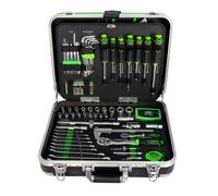 Maletín de Herramientas JBM modelo 53928 con 135 PIEZAS DE HERRAMIENTAS 1/4" Y 1/2" CINCADO - Juego Completo de Herramientas Manuales para el Hogar y Motor, Excelente Precio