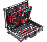 Maletín de herramientas Meister, con 131 piezas. Incluye herramientas de alta calidad de las marcas Knipex y Wera