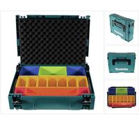 Maletín del sistema Makita MAKPAC 1 + inserto de caja con cajas de colores P-83652 + inserto de tapa de espuma
