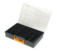 Maletin organizador plastico 18 compartimentos 360x252x64 mm. caja alm