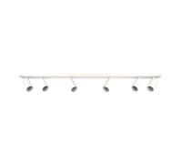 MALGA 6. Lámpara de techo blanca para montaje en superficie, 6 bombillas GU10, color blanco. Modelo: EDO777403, marca EDO Solutions