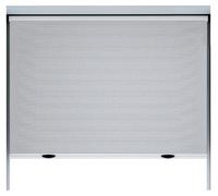 Malla anti-mosquitos enrollable, de aluminio blanco, 120 x 120 cm, ajustable, para ventanas