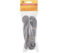 Malla anti-mosquitos enrollable Unyqoos®, color gris, 6,40 m × 5 mm, sistema de montaje con perfil para ventanas y puertas, Deltafix