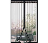 Malla anti-mosquitos magnética Ibenzoa® para puertas de balcones y terrazas, 100 x 200 cm, color . Protección contra insectos sin necesidad de manos, con barra magnética de cierre automático