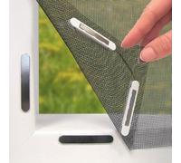 Malla anti-mosquitos / protección contra insectos para ventanas, 150 x 130 cm, cortable, fibra de vidrio, sistema de sujeción magnética, color – sin necesidad de taladrar, 1 rollo
