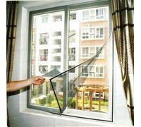Malla anti-mosquitos Unyqoos® para ventanas – Red contra insectos / mosquiteras de 130 x 150 cm, color , plástico, 1 unidad con sistema de fijación con velcro