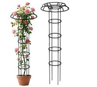 Malla de jardín Poste Vertical Artístico | Celosía paraguas para plantas en maceta para alféizar de ventana, patio, invernadero, balcón, vinos, guisantes, tomates,