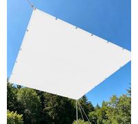 Malla de Sombreo Rectangular 135 x 200 cm Protección Solar Lona Sombra Exterior Resistente para Patio Exterior, Jardín, Terrazas, Pergola, Blanco
