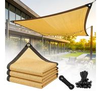 Malla e para exteriores, 90 % de protección UV, tela transpirable con ojales para camping y patio, (Bei, 1,5 x 8,5 m)
