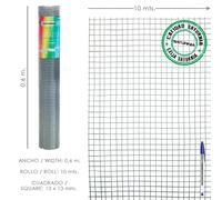 Saturnia Malla electrosoldada ligera galvanizada 13x13 alto 60 cm Rollo 10 m Uso doméstico