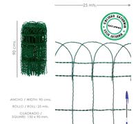 Malla electrosoldada plastificada residence altura 90 cm. rollo 25 met