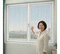 Malla King Kong Autoadhesivo Mosquitera Ventana con Cremallera Mosquiteras Para Ventanas Cortina Mosquitera Ventana Exterior Cierre con Cremallera, Lavable Reutilizable(White,55x75cm)