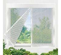 Malla King Kong Mosquitera Cortina Puerta Magnetica Imantada Exterior Corredera, Antimosquitos Con Imanes, Tela Mosquiteras De Ventanas, Magnético Automático Para Salón(White,55x145cm)