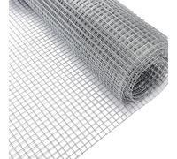 Malla Metálica Electrosoldada Galvanizada. Perfecta para plantas y animales, múltiples usos. Rollo Varias medidas . Grosor del Cable 0.9 mm. Plateado