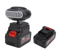 Malufain Calentador Espacial con Pilas Descongelador de Coche Inalámbrico | Carcasa de ABS, Desempañador de Parabrisas, Uso en Interiores y Exteriores, Accesorio de Iones de Litio de 20 V, Dos