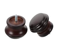 MALUGOGO 2 Piezas Remates Decorativos de Madera y Acabado Liso y Soporte Resistente de 8 X 5 Cm para del Hogar y Proyectos de Manualidades del Hogar para Barra de Cortina para Proyectos de