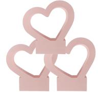 MALUGOGO 3 cajas de envoltura de flores en forma de corazón, material de papel, diseño portátil, mano de obra fina, práctica caja floral de mano para el hogar y tiendas de flores