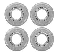 MALUGOGO 4 Piezas Rodamiento de Bolas Brida para Rueda de Cortacésped, Acero Duradero Diseño Sellado y Fácil Instalación para Carritos de Jardín y Equipos de Césped