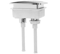 MALUGOGO Botón Pulsador de Inodoro Abs Cuadrado Doble Descarga, Accesorio para Tanque de Agua, Pulsador WC Reemplazo para Baño, Compatible Cisterna Simple y Doble, Uso Doméstico y