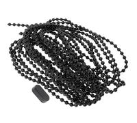 MALUGOGO Cadena de Cuentas Extensión para Cortinas y Ventiladores de Techo para Cortina Enrollable Negra de Pom Resistente 1 Set Uso Práctico Diario