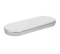 MALUGOGO Caja de almacenamiento de utensilios con tapa, organizador de cubiertos, rectangular, de hierro, 177 x 58 x 18 mm, soporte portátil para palillos de cocina