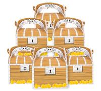 MALUGOGO Cajas de Papel para Dulces Pirata Asa Plegable, Reutilizables, 20 Unidades, Ideales para Fiestas Temáticas y Juegos de Rol de Aventura