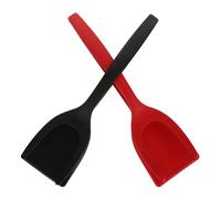 MALUGOGO Espátula de Nylon para Cocina 2 Piezas Superficie Lisa y Gruesa, Adecuado para Voltear Huevos, Tortillas y Panqueques, Accesorio Resistente y Práctico Hogar