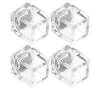 MALUGOGO Juego de 4 cierres magnéticos de acrílico invisible para gabinetes, imanes de cierre autoadhesivo para armarios de cristal, muebles, cierre magnético para vitrinas