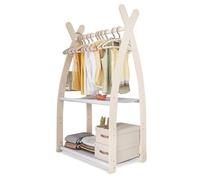 MAMOI® Perchero de Pie Infantil | Colgador Ropa Niños | Burro Madera para Habitación Bebés | 95x106x32cm / 53x95x32cm | 100% Eco | Hecho en la UE