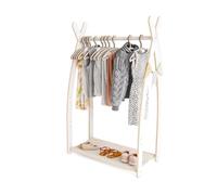 MAMOI® Perchero para niños 95x106x32cm / 53x95x32cm | Armario para niños | Perchero de pie | Riel de ropa para niños | Carril de madera | Armario para niños | 100% ECO | Hecho en la UE