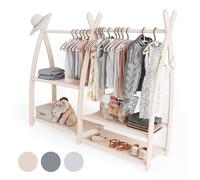 MAMOI® Perchero para ropa para habitación infantil | Perchero infantil para ropa de 95x106x32 cm / 53x95x32 cm | Perchero infantil | Perchero para abrigos |