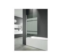 Mampara abatible de tipo frontal para bañera con decorado Frost Plus de 85 cm de ancho Frost Plus de GME