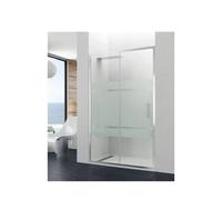 Mampara angular con 1 hoja corredera en vidrio templado de seguridad AKTUAL de GME - 147 a 153 cm / Sin perfil de aumento