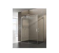 Mampara angular con 2 hojas correderas fabricada en vidrio templado de seguridad de 6 mm FUTURA de GME - 120x80 cm