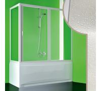 MAMPARA DE BAÑERA 75x180 CM DE PVC CRILEX ACRÍLICO HOJA CORREDERA CENTRAL