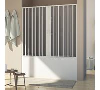MAMPARA DE BAÑERA PUERTA 160 CM PVC NICHO HOJA CORREDERA CENTRAL H150 CABINA